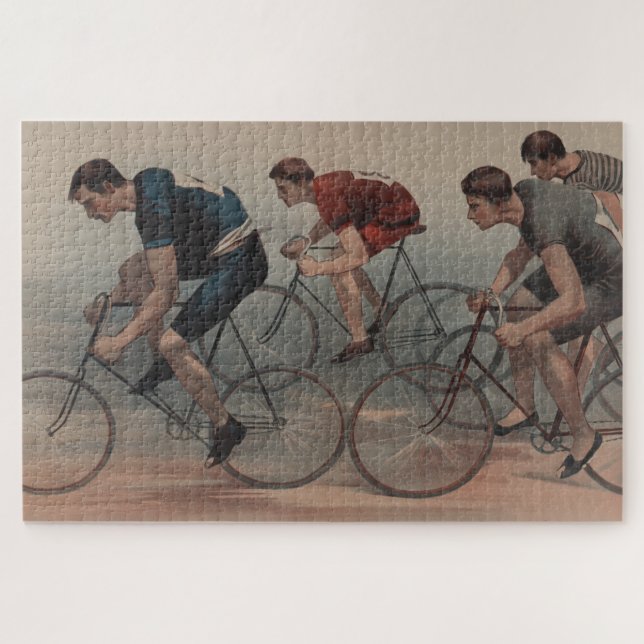 Puzzle Illustration de la course cycliste Vintage (1896) (Horizontal)
