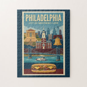 Puzzle Illustration de la culture de Philadelphie Pennsyl