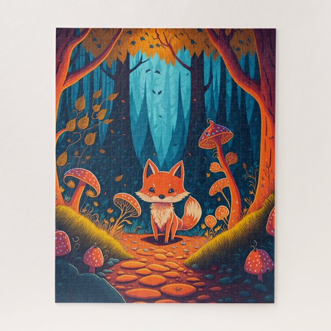 Puzzle Illustration de la forêt animale de l'Imaginaire F (Vertical)