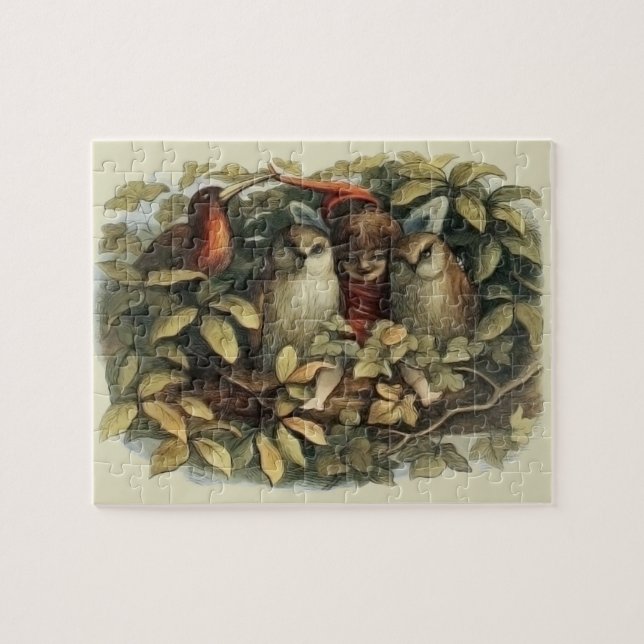Puzzle Illustration de la nature des hiboux et des fées e (Horizontal)