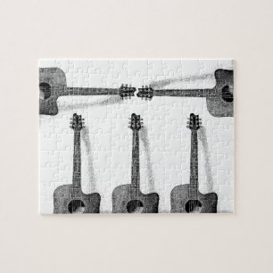 Puzzle Illustration de la peinture de la guitare classiqu