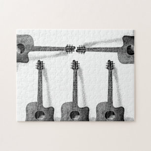 Puzzle Illustration de la peinture de la guitare classiqu