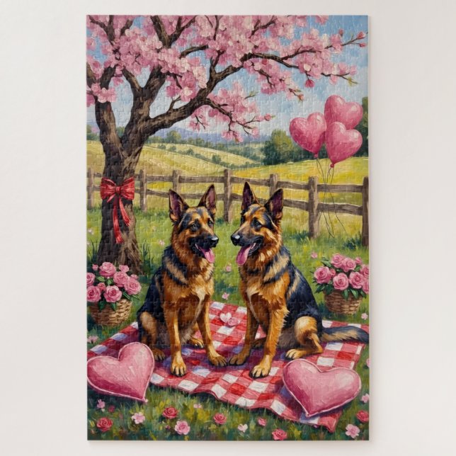 Puzzle Illustration de la Saint-Valentin pour Berger Alle (Vertical)