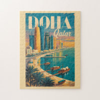 Illustration de la skyline de Doha Qatar Art de vo
