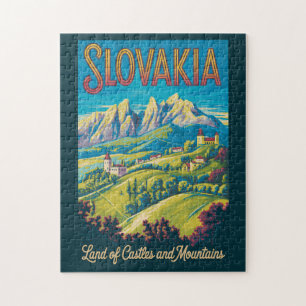 Puzzle Illustration de la skyline de la Slovaquie Art de 
