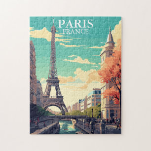 Puzzle Illustration de la Tour Eiffel à Paris, France