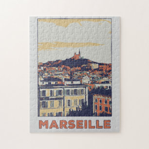 Puzzle Illustration de la ville de Marseille France