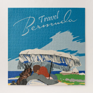 Puzzle Illustration de l'art de voyage des Bermudes vinta