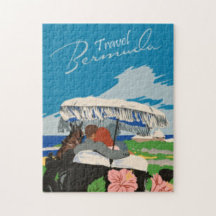 Puzzle Illustration de l'art de voyage des Bermudes vinta