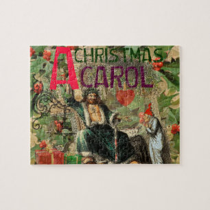 Puzzle Illustration de l'esprit de Noël présent Scrooge