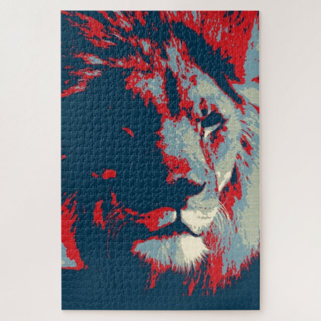 Puzzle Illustration de Lion Pop Art (Vertical)
