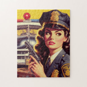 Puzzle Illustration de l'officier de police vintage