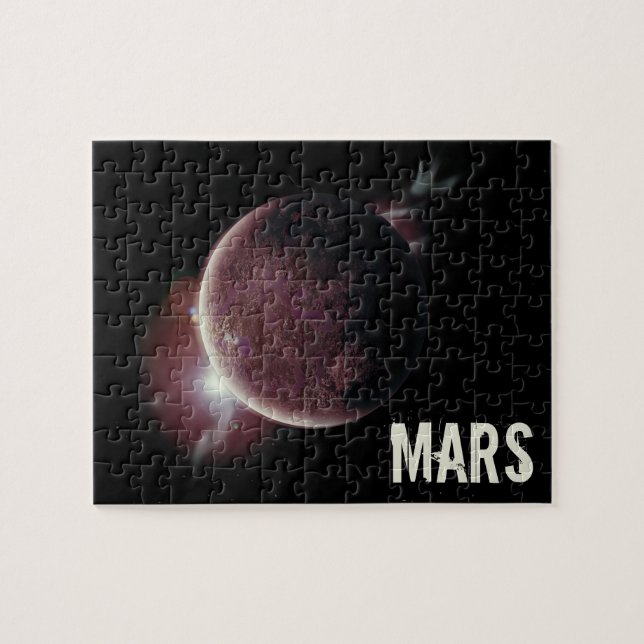 Puzzle Illustration de Mars planète rouge 3d univers espa (Horizontal)