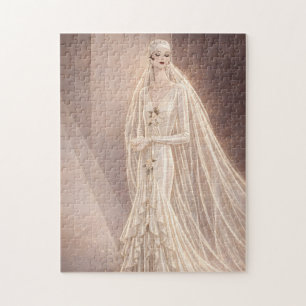 Puzzle Illustration de mode de mariage Art déco vintage