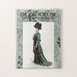 Puzzle Illustration de mode vintage glamour