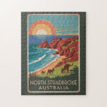 Puzzle Illustration de North Stradbreak Island Kangaroos<br><div class="desc">North Stradbreak Island dans un style vectoriel. Colloquially Straddie ou North Straddie,  est une île qui se trouve dans la baie de Moreton dans l'état australien du Queensland.</div>