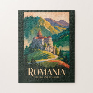 Puzzle Illustration de paysage de château de Roumanie Art