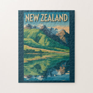 Puzzle Illustration de paysage de Nouvelle-Zélande Art de
