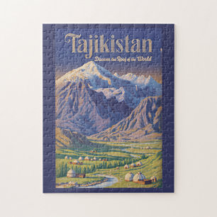 Puzzle Illustration de paysage du Tadjikistan Art de voya
