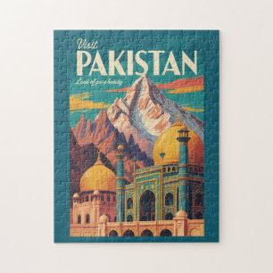 Puzzle Illustration de paysage pakistanais Art de voyage 