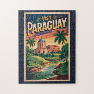 Puzzle Illustration de paysage paraguayen Art de voyage v