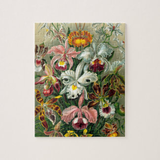 Puzzle Illustration de peinture florale vintage orchidée