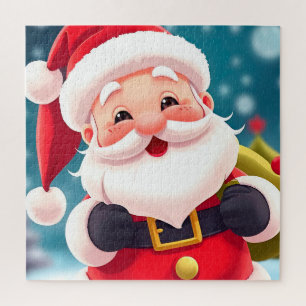Puzzle Illustration de Père Noël joyeux célébrant
