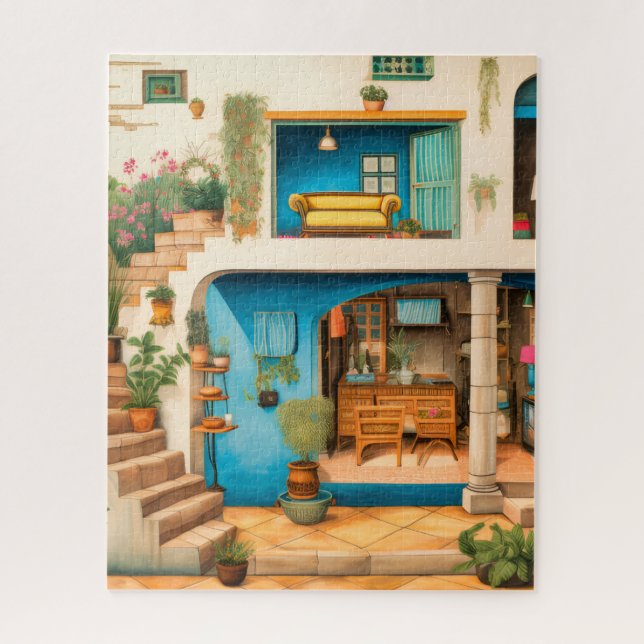 Puzzle Illustration de Plante de maison dynamique (Vertical)