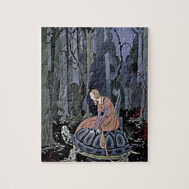 Puzzle Illustration de Princess Rides a Turtle (Vertical)