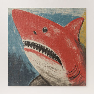 Puzzle Illustration de requin coloré