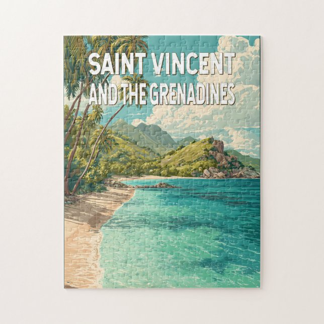 Puzzle Illustration de Saint-Vincent-et-les-Grenadines (Vertical)