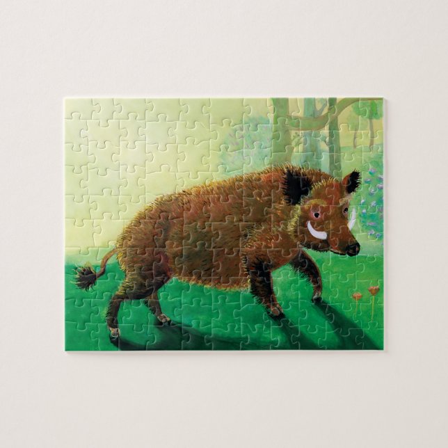 Puzzle Illustration de sanglier (Horizontal)