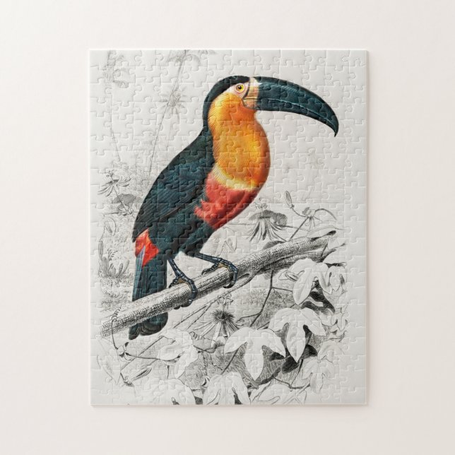 Puzzle Illustration de toucan Ramphastos Impression d'art (Vertical)