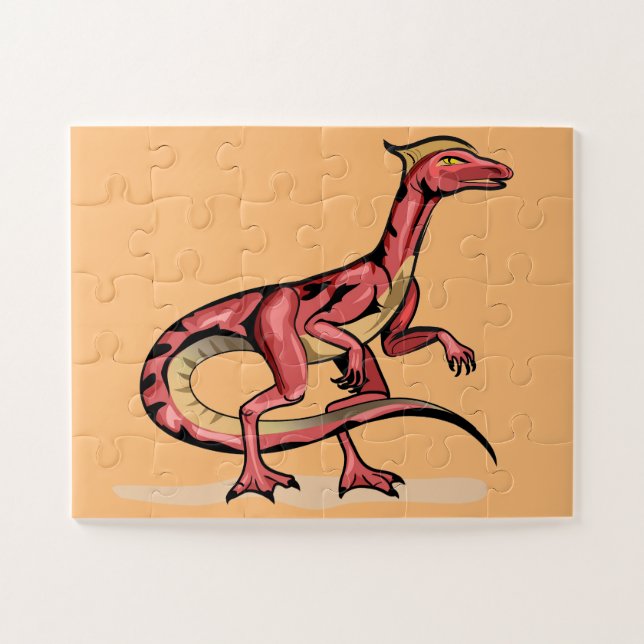 Puzzle Illustration De Velociraptor. (Horizontal)