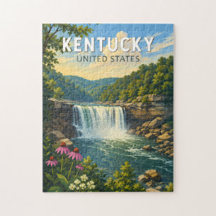 Puzzle Illustration de voyage artistique vintage du Kentu