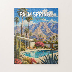 Puzzle Illustration de voyage d'art à Palm Springs Califo