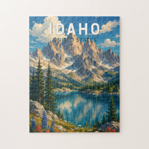Puzzle Illustration de voyage d'art vintage de l'Idaho
