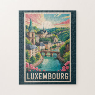 Puzzle Illustration de voyage de paysage luxembourgeois A