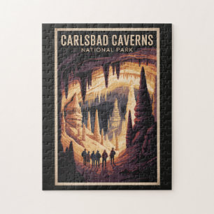 Puzzle Illustration de voyage du parc national des grotte