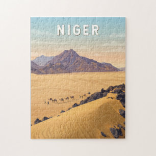 Puzzle Illustration de voyage vintage du Niger