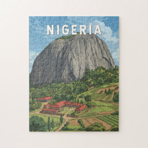 Puzzle Illustration de voyage vintage du Nigeria
