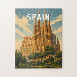 Puzzle Illustration de voyage vintage en Espagne