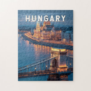 Puzzle Illustration de voyage vintage en Hongrie