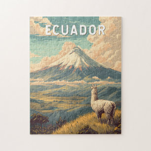 Puzzle Illustration de voyage vintage Équateur