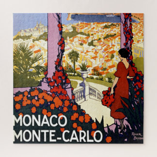 Puzzle Illustration de voyage vintage Monte Carlo Monaco