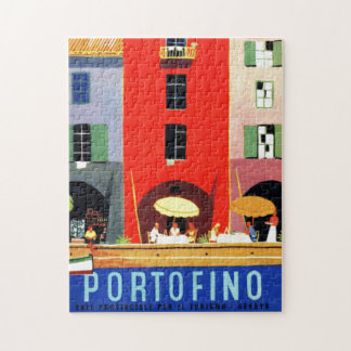 Puzzle Illustration de voyage Vintage Portofino Italie Eu