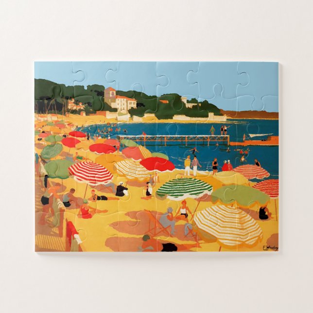 Puzzle Illustration de voyage vintage Riviera Beach (Horizontal)