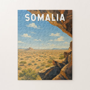 Puzzle Illustration de voyage vintage sur la Somalie