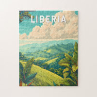 Illustration de voyage vintage sur le Liberia