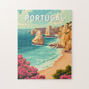 Puzzle Illustration de voyage vintage sur le Portugal